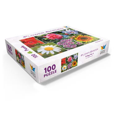 Colorful flowers collage No. 6 in spring and summer 100 Jigsaw Puzzle box view1