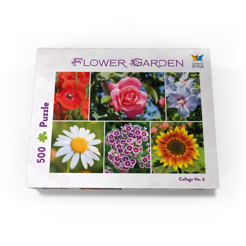 Colorful flowers collage No. 6 in spring and summer 500 Jigsaw Puzzle box view1