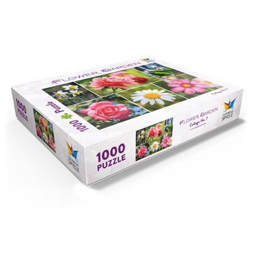 Colorful flowers collage No. 7 in spring and summer 1000 Jigsaw Puzzle box view1