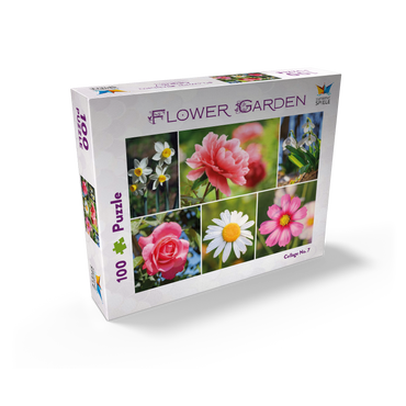 Colorful flowers collage No. 7 in spring and summer 100 Jigsaw Puzzle box view1