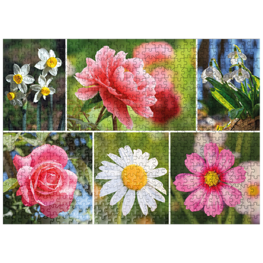 puzzleplate Colorful flowers collage No. 7 in spring and summer 500 Jigsaw Puzzle