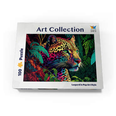 Pop art style leopard 100 Jigsaw Puzzle box view1
