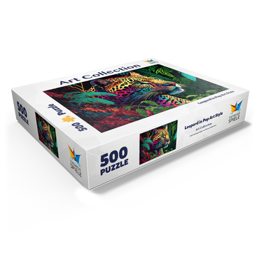 Pop art style leopard 500 Jigsaw Puzzle box view1