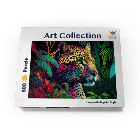 Pop art style leopard 500 Jigsaw Puzzle box view1