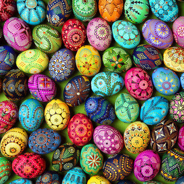 Colorful painted Easter eggs from Lithuania 1000 Jigsaw Puzzle 3D Modell