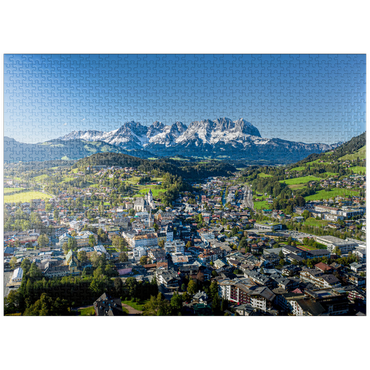 puzzleplate Panoramic view of Kitzbühel in Tyrol, Austria 1000 Jigsaw Puzzle