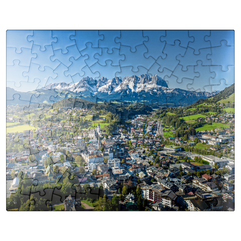 puzzleplate Panoramic view of Kitzbühel in Tyrol, Austria 100 Jigsaw Puzzle
