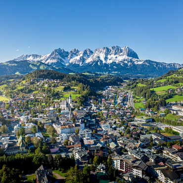 Panoramic view of Kitzbühel in Tyrol, Austria 100 Jigsaw Puzzle 3D Modell