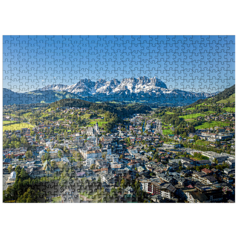 puzzleplate Panoramic view of Kitzbühel in Tyrol, Austria 500 Jigsaw Puzzle