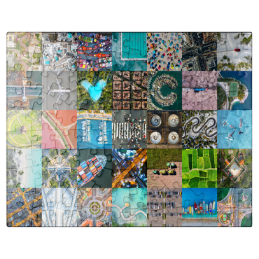 puzzleplate The world from above - aerial views of landscapes and landmarks 100 Jigsaw Puzzle