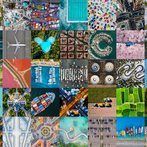 The world from above - aerial views of landscapes and landmarks 500 Jigsaw Puzzle 3D Modell
