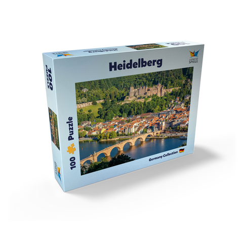 View of Heidelberg - Old Town, Old Bridge and Castle 100 Jigsaw Puzzle box view1