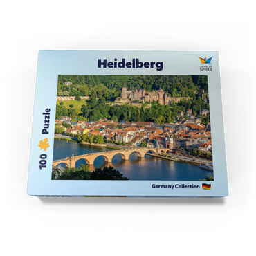View of Heidelberg - Old Town, Old Bridge and Castle 100 Jigsaw Puzzle box view1