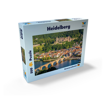 View of Heidelberg - Old Town, Old Bridge and Castle 500 Jigsaw Puzzle box view1