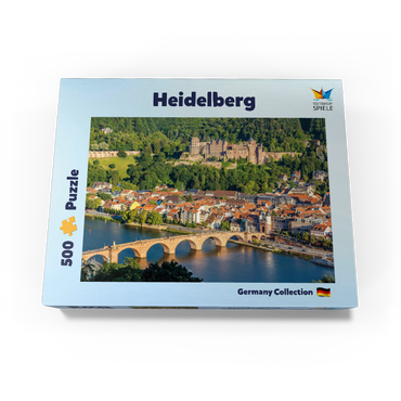 View of Heidelberg - Old Town, Old Bridge and Castle 500 Jigsaw Puzzle box view1