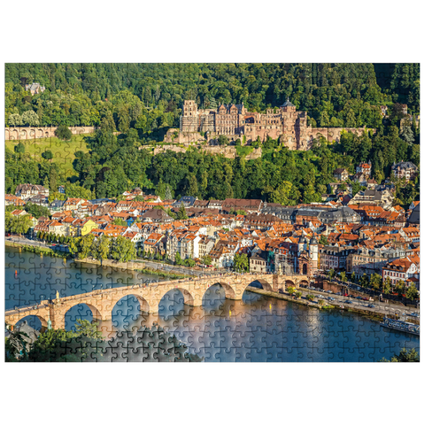 puzzleplate View of Heidelberg - Old Town, Old Bridge and Castle 500 Jigsaw Puzzle