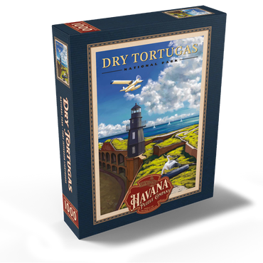 Dry Tortugas National Park - Fort Jefferson Lighthouse, Vintage Travel Poster 1000 Jigsaw Puzzle box view1